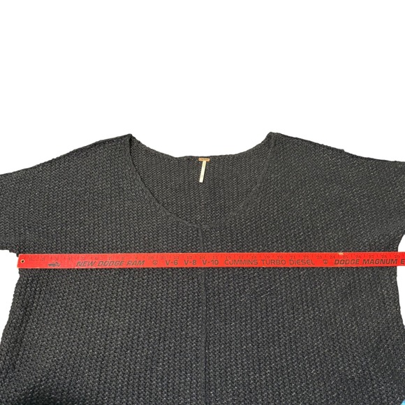 Free People Women's Knit Oversized Sweater Black Size Medium - Picture 5 of 6